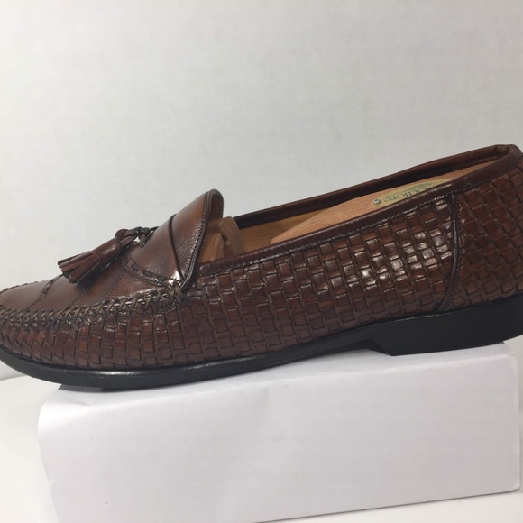 MEZLAN Mens Coral  Woven Leather Tassel Loafers main image 8